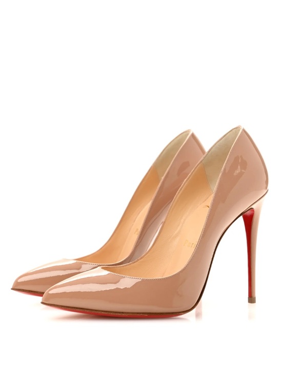 Christian Louboutin Shoes - Christian Louboutin Pigalle Follies 100 Patent Leather Heels in Nude size 39.5